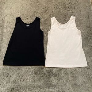 Bundle - LandEnd Tank Tops - Black and White - Brand New - Never Worn - XS/P